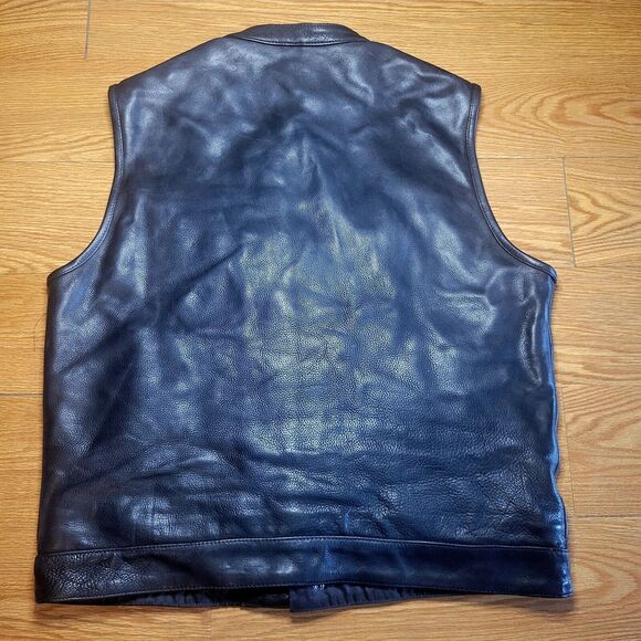 First Classics Platinum Label Leather Motorcycle Vest Sz XXL Black Carry/Conceal - Picture 13 of 16